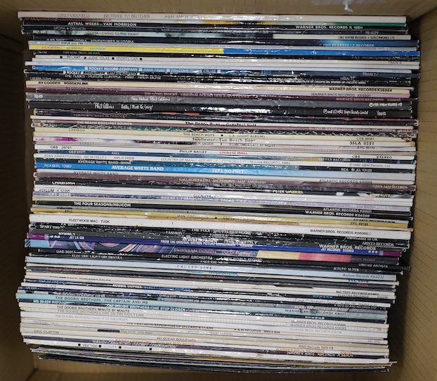 Approximately seventy-five LP record albums together with a few 12 inch singles, artists include; Gino Vannelli, Utopia, Judy Tzuke, Ry Cooder, Phil Collins, the Beach Boys, Asia, Joan Armatrading, Average White Band, Th